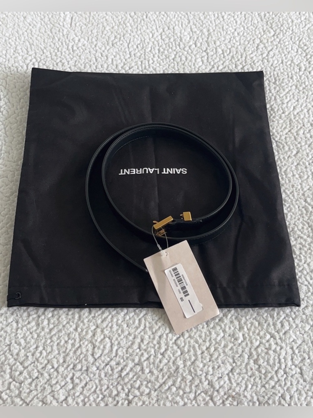 Saint Laurent  YSL Cassandre leather thin belt - Picture 12 of 13
